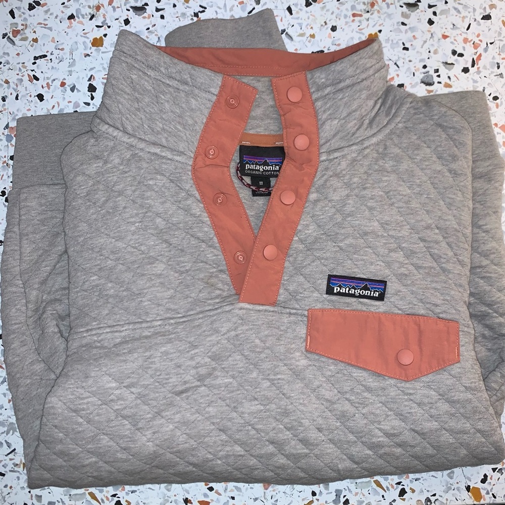 Patagonia Organic Cotton Quilted Snap T Pullover